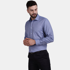 Men's Luthai Supima Mercerised Cotton Tiny Check Dot Design Regular Fit Dress Shirt