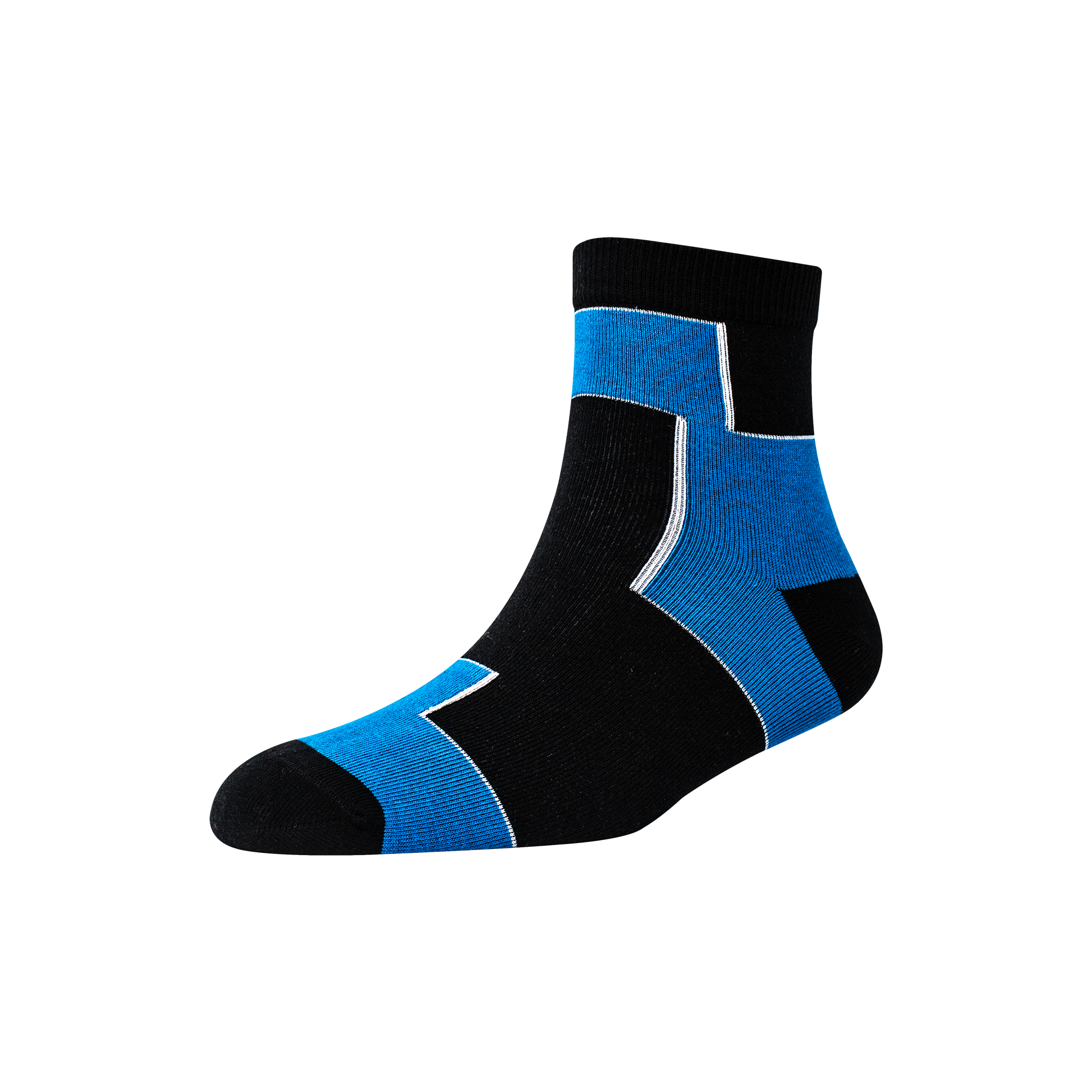 Men's YW-M1-248 Two Block Ankle Socks