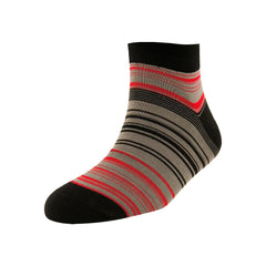 Men's Black Multi Stripe Ankle Socks