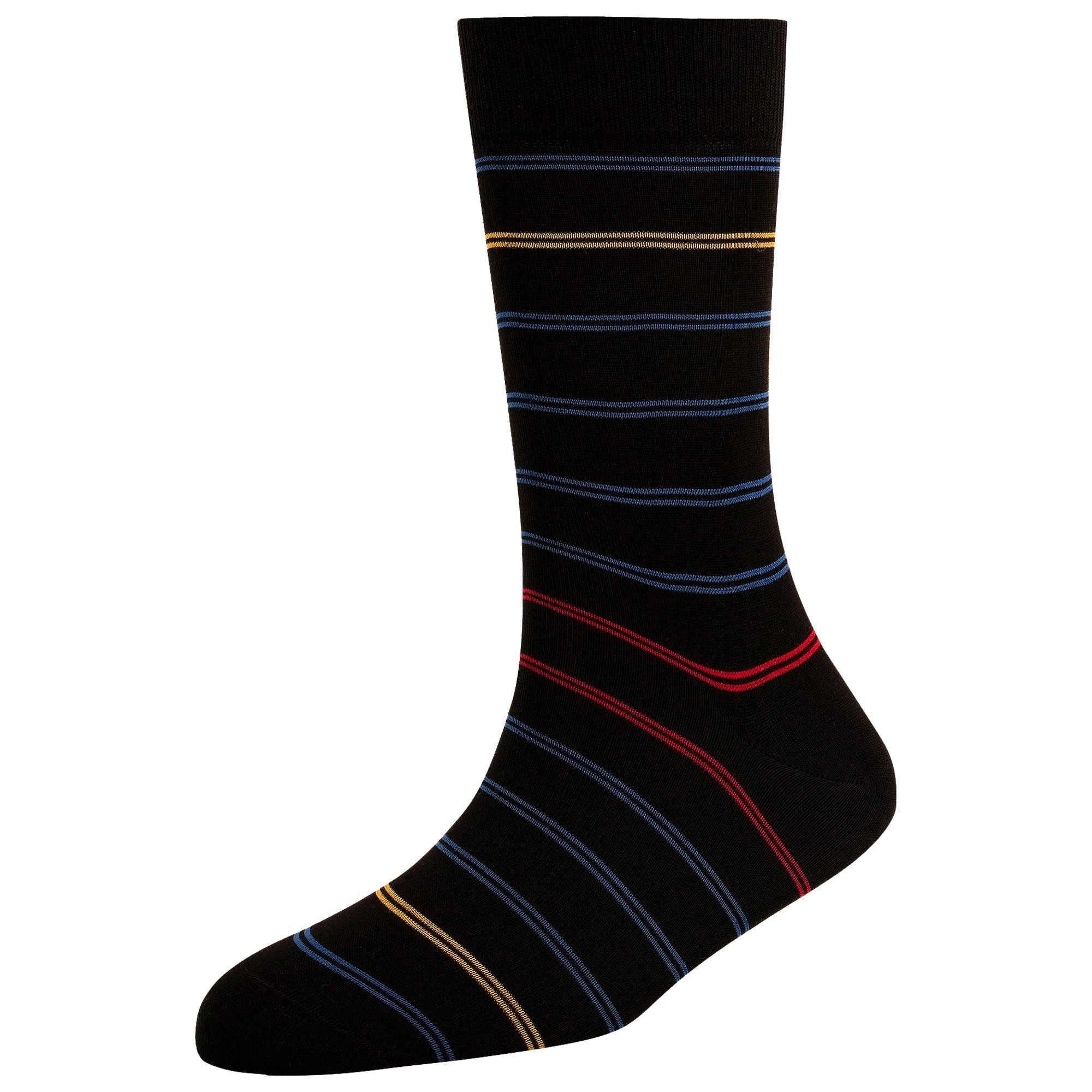 Men's Black Stripe Standard Length Socks