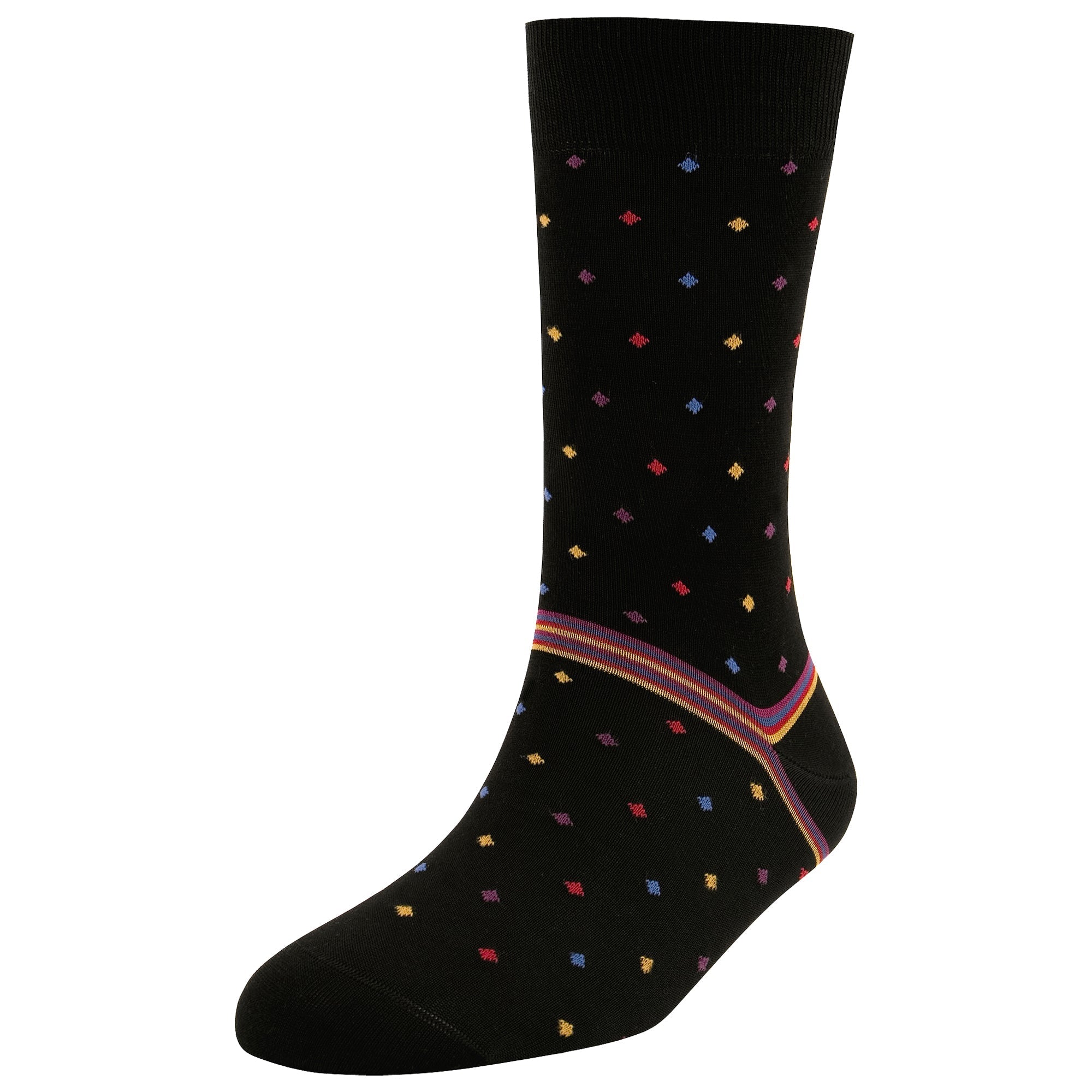Men's Fashion Diamond Stripe Standard Length Socks