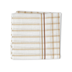 Men's Imerial Premium Cotton 3 Piece Handkerchief Set - White Stripe