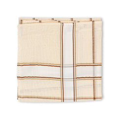 Men's Imerial Premium Cotton 3 Piece Handkerchief Set - Pastel Stripe