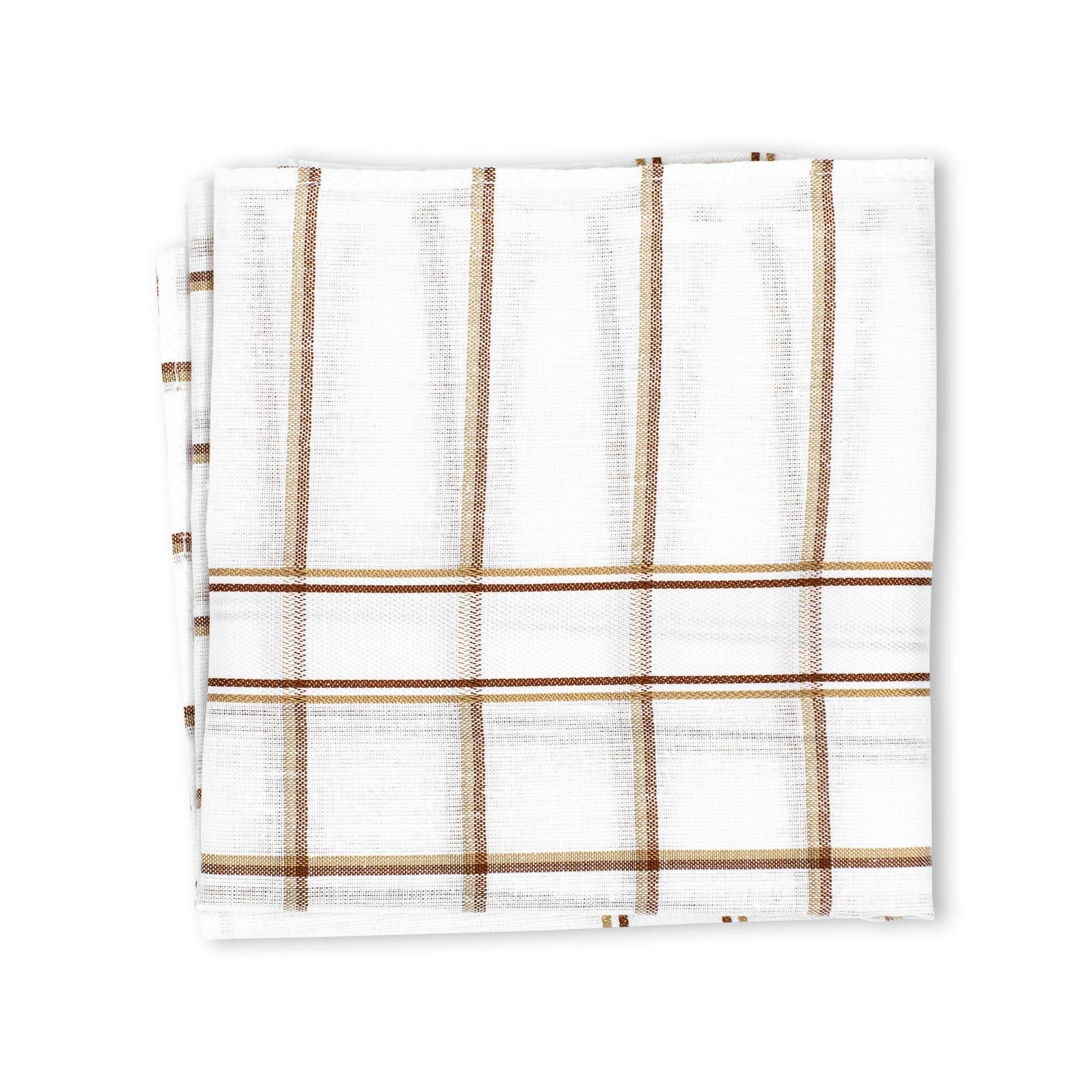 Men's Imerial Premium Cotton Handkerchief - White Stripe