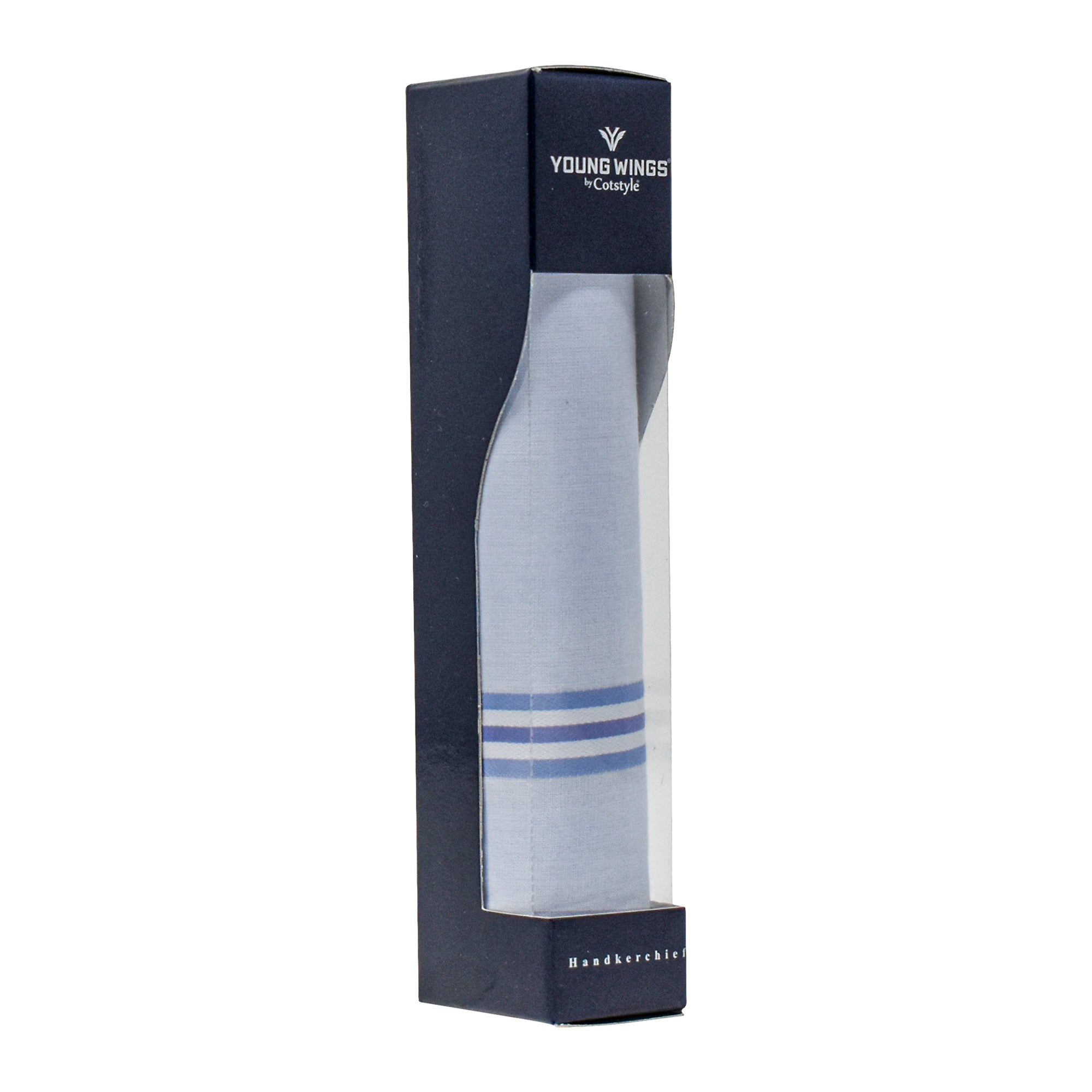 Men's Pristine Mercerised Cotton Handkerchief - Pastel Stripe