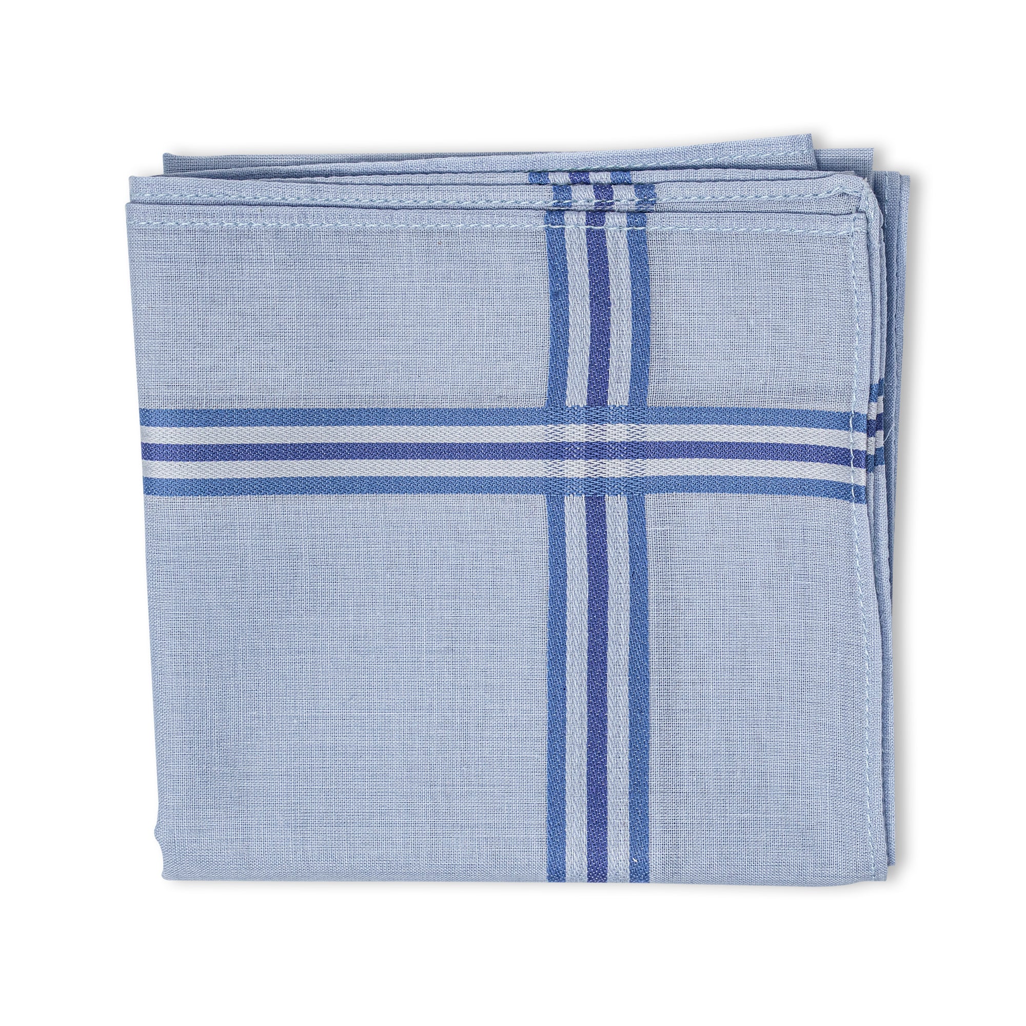 Men's Pristine Mercerised Cotton Handkerchief - Pastel Stripe