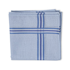 Men's Pristine Mercerised Cotton 3 Piece Handkerchief Set - Pastel Stripe