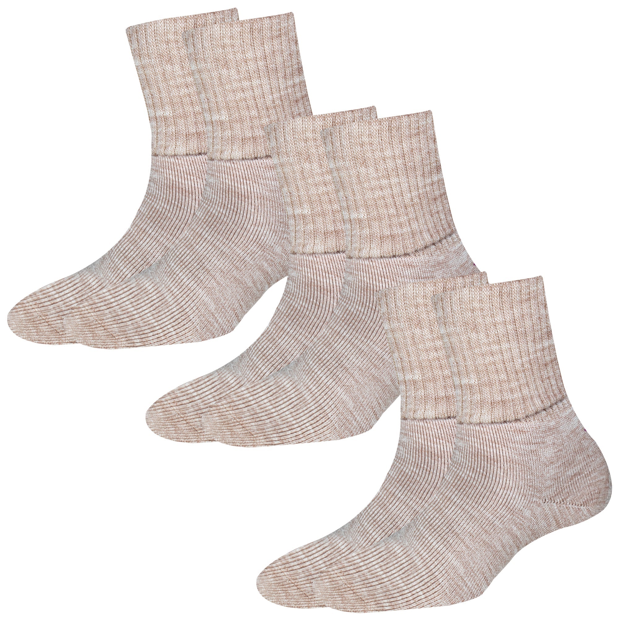 Young Wings Womens Woolen Non-Thumb Socks 700T 01 - Ankle Length - Pack of 3
