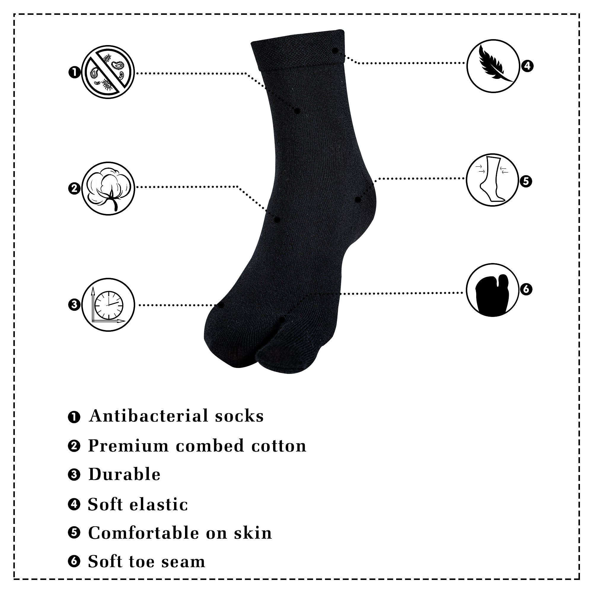 Young Wings Antibacterial Womens Cotton Thumb Ankle Socks 5001 - Pack of 3