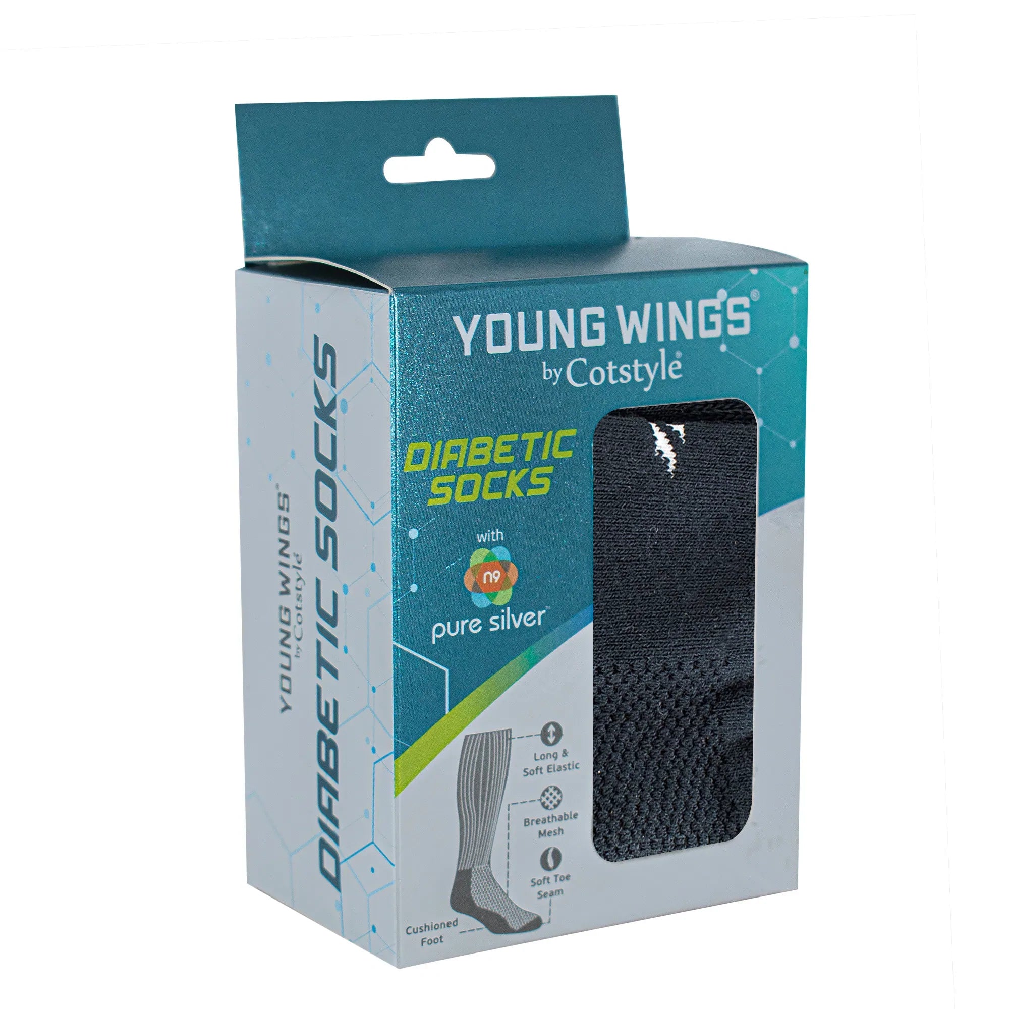 Young Wings Unisex Diabetic Socks M1-343 - Pack of 3 pairs