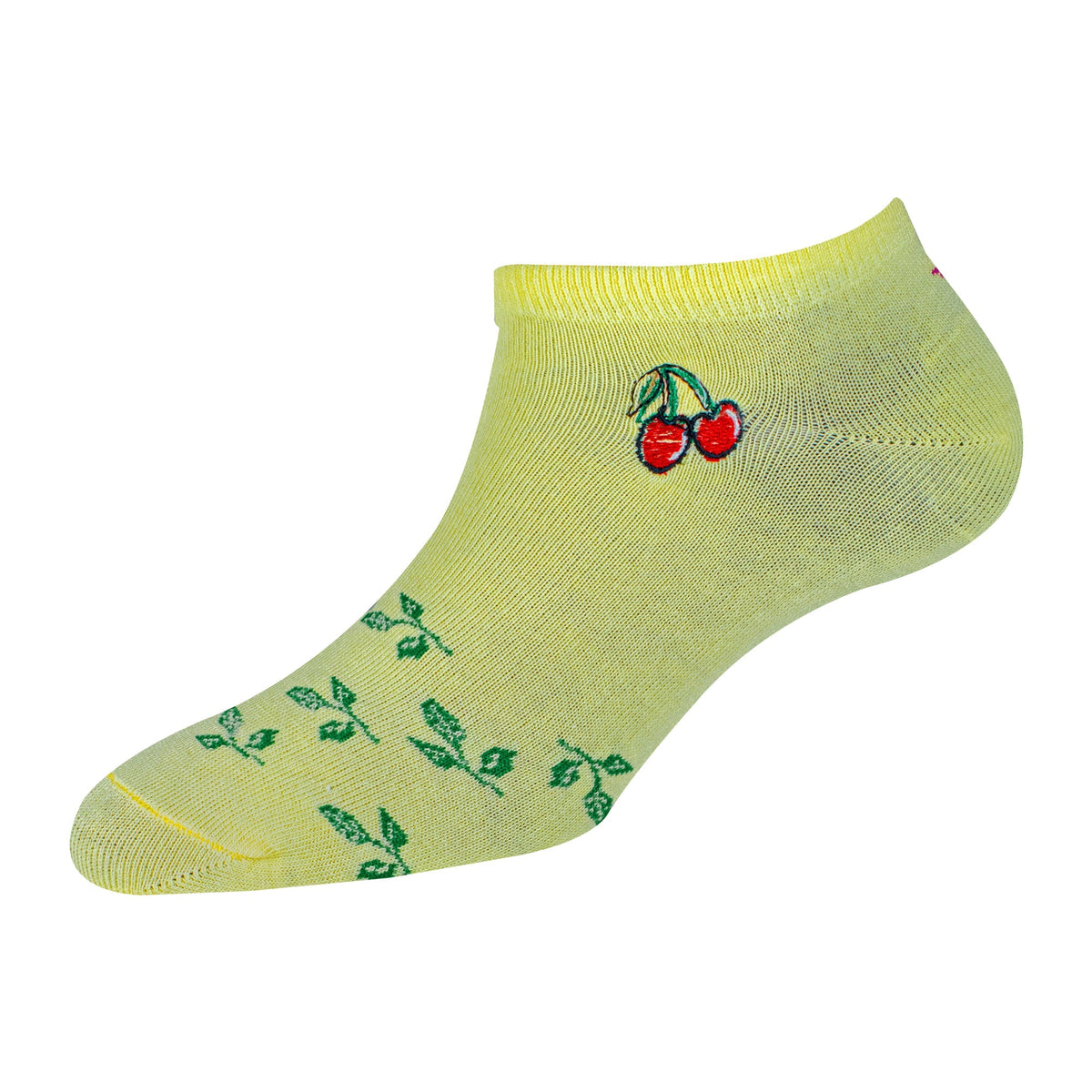Women's Low Ankle Antibacterial Cotton socks with Embroidery Fancy- YW-W1-6003