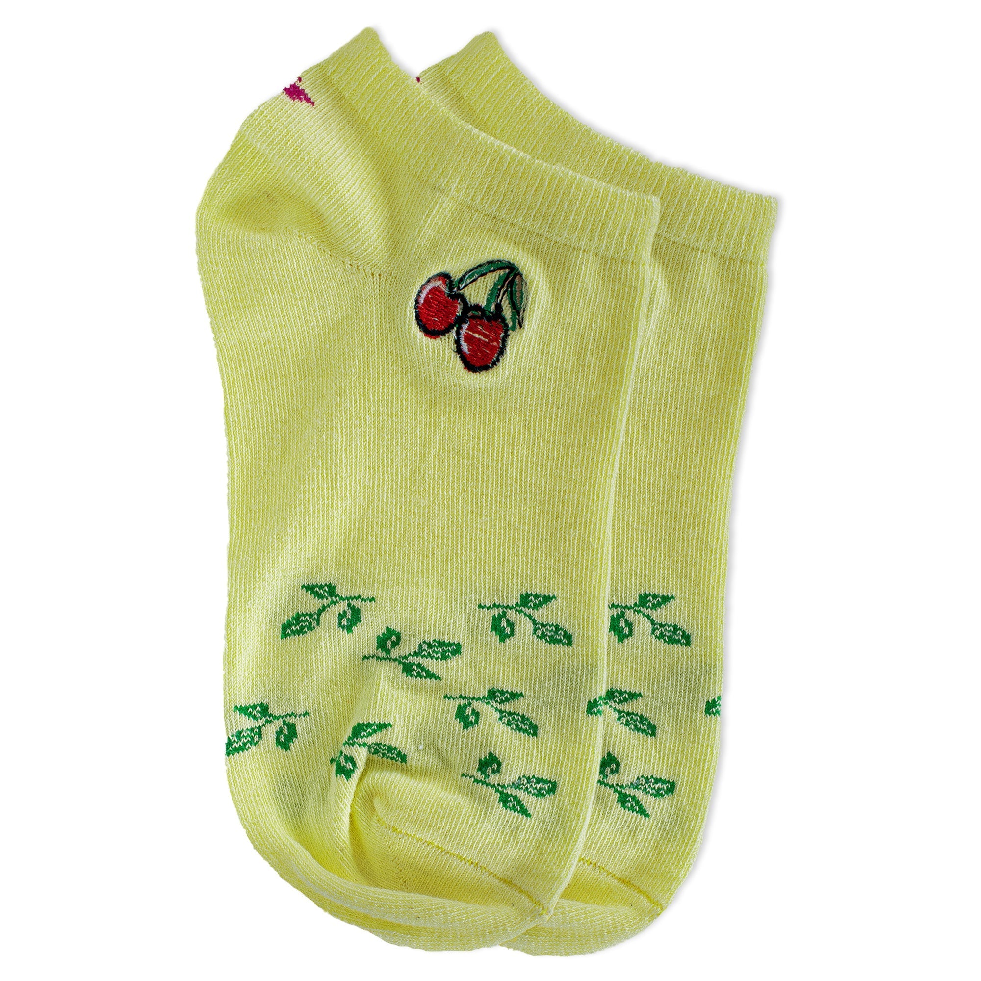 Women's Low Ankle Antibacterial Cotton socks with Embroidery Fancy- YW-W1-6003
