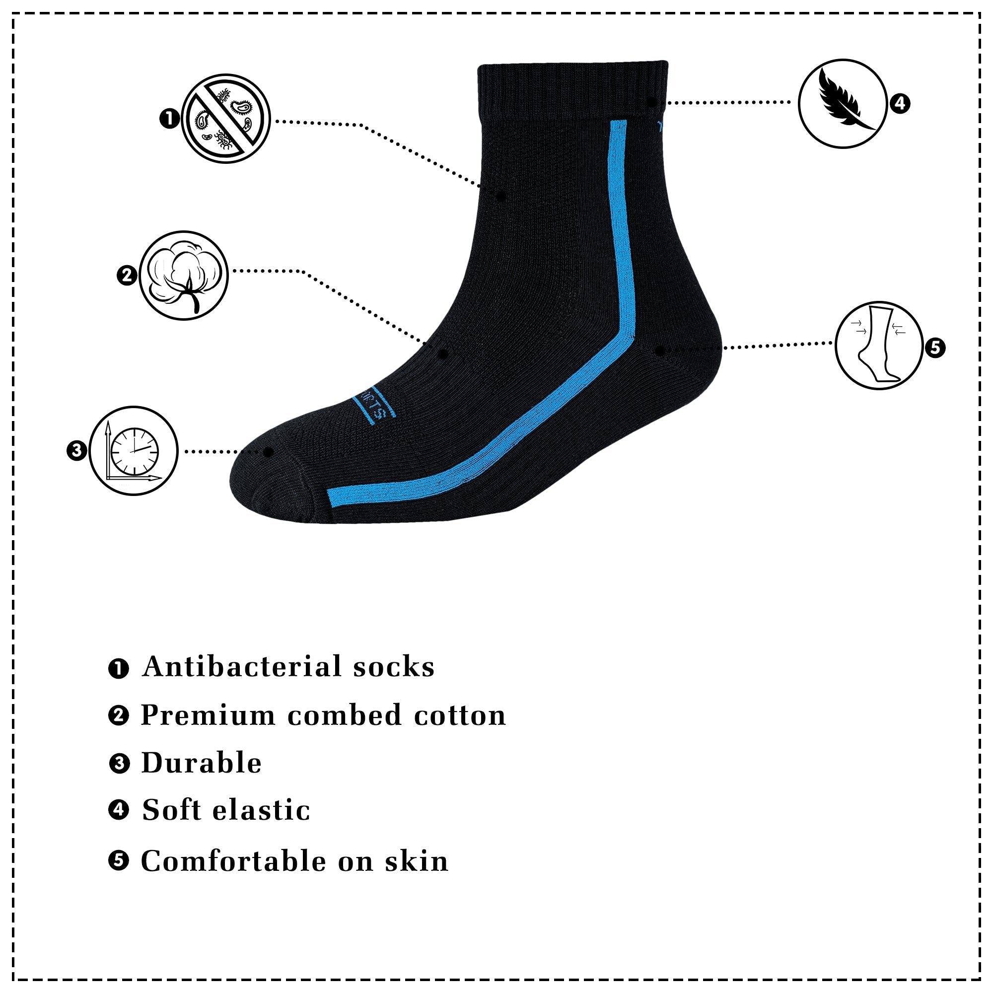 Men's AL042 Pack of 3 Ankle Socks