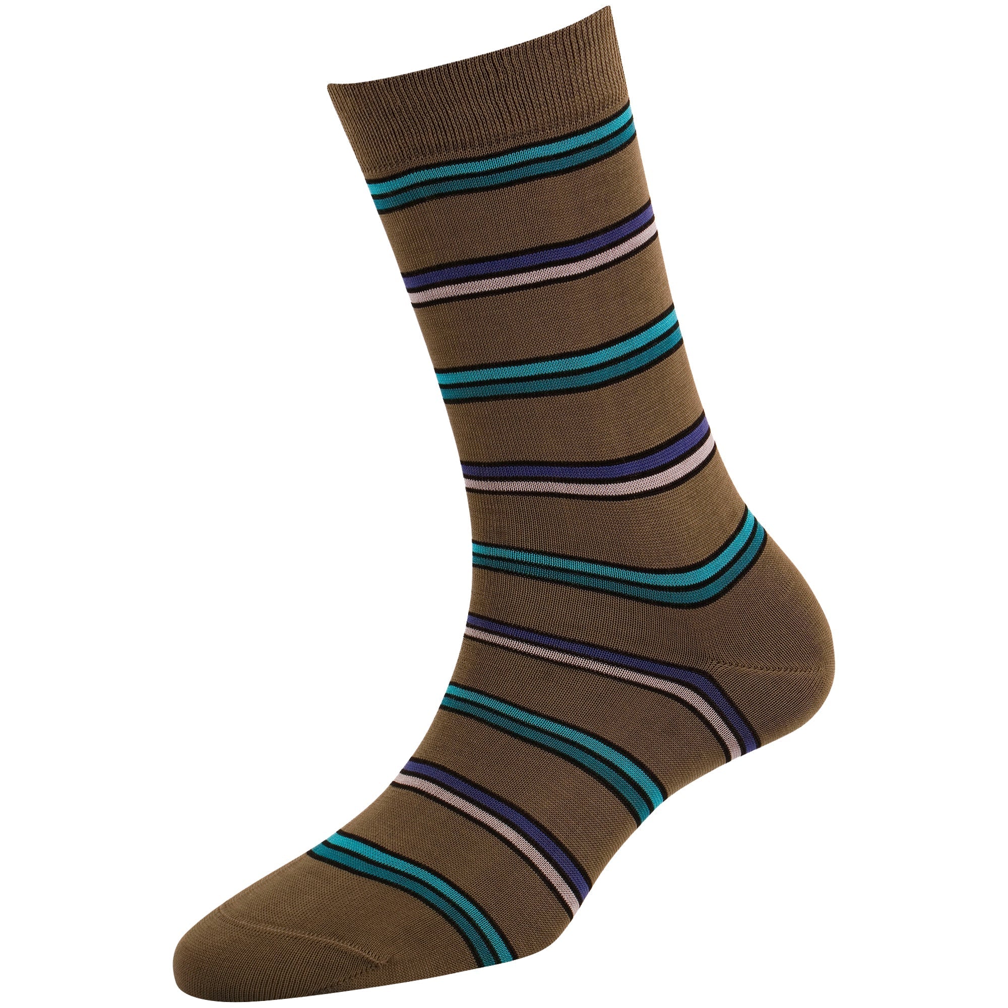 Women's Dark Grey Multi Stripe Socks