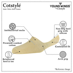 Young Wings Eco Friendly No-show socks (Unisex) - Pack of 3