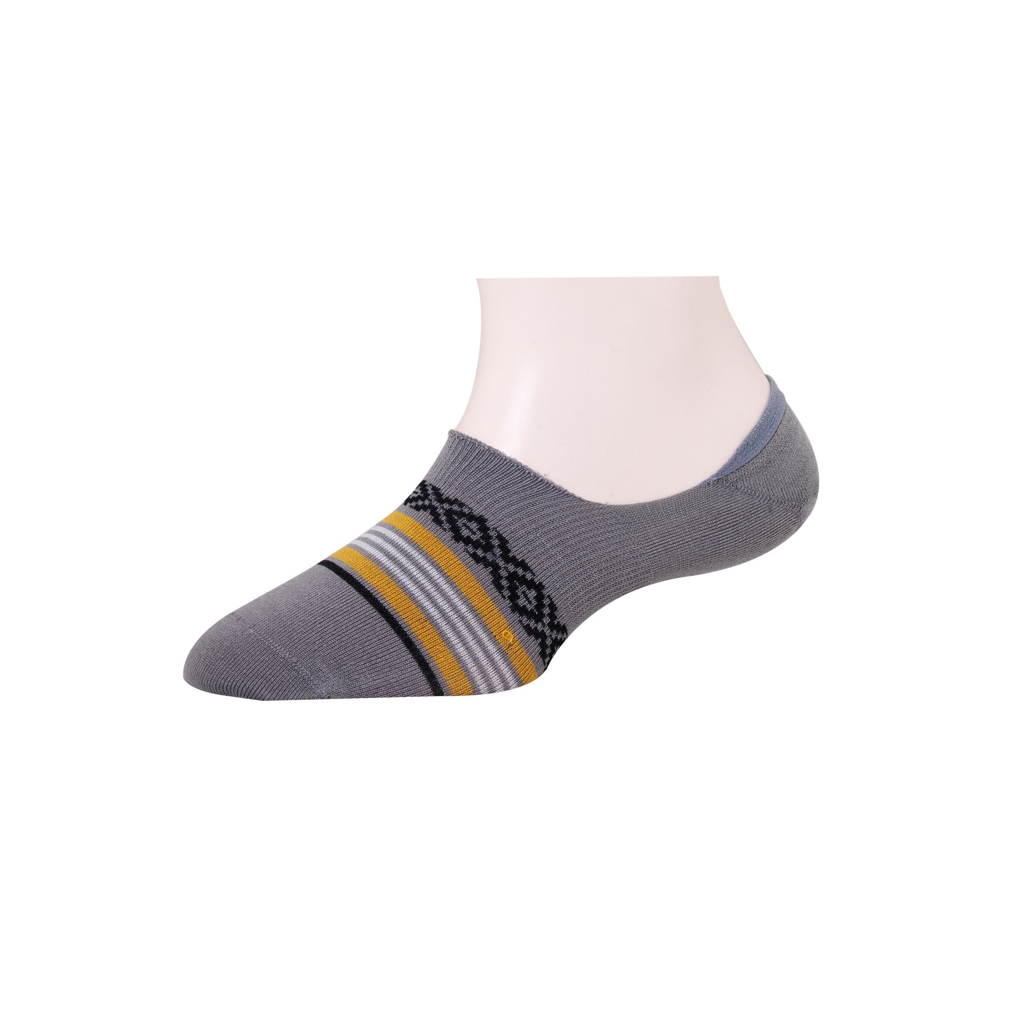 Men's Invisible/No-Show Jacquard Stripe Socks