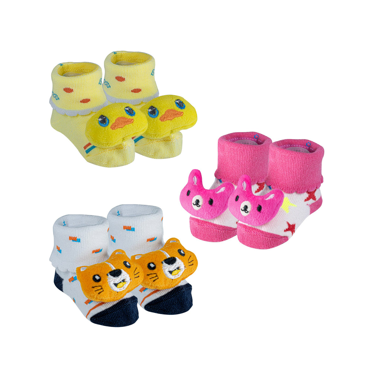 Stuffed Baby Socks-Pack of 3-Combo-2