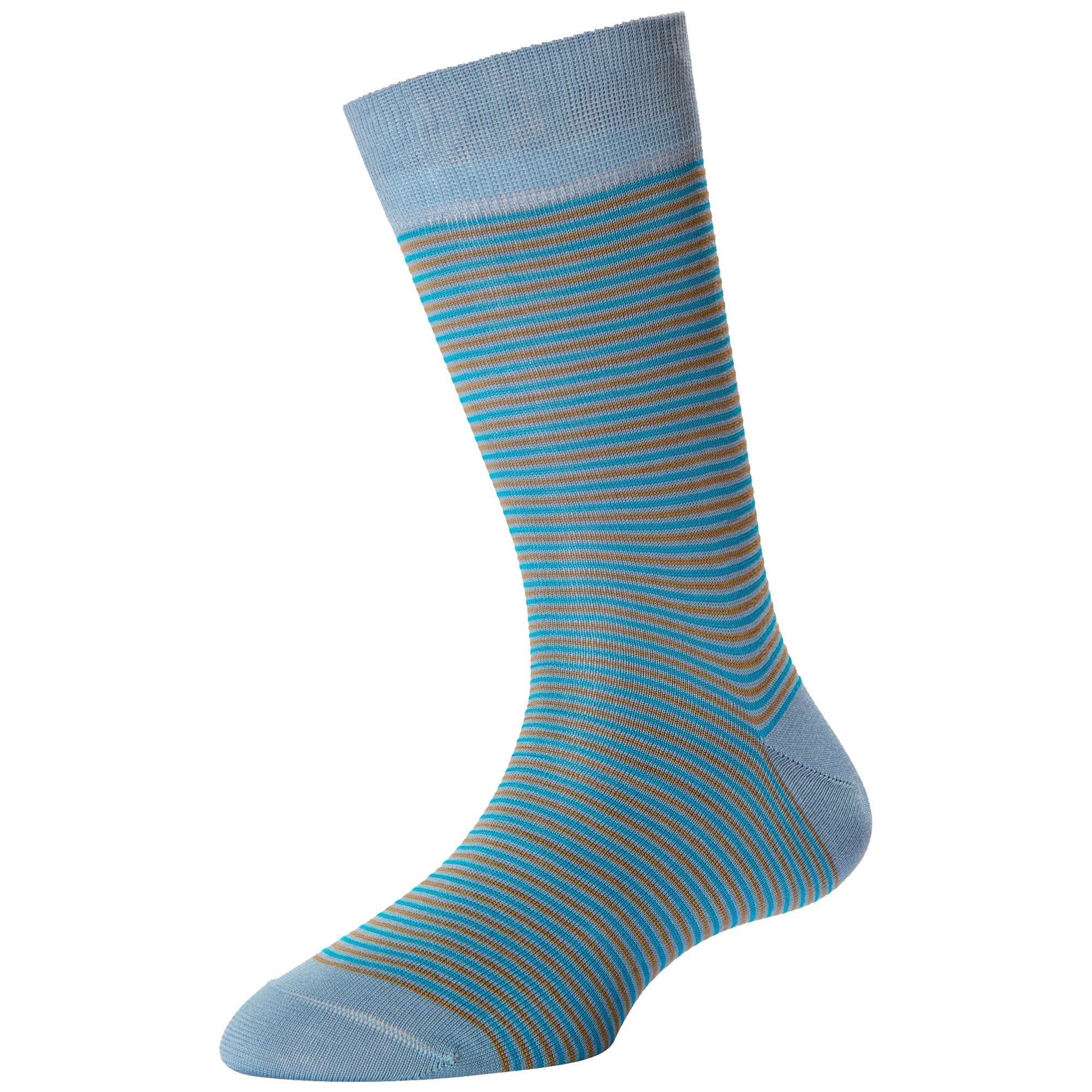 Women's Light Blue Pin Stripe Socks