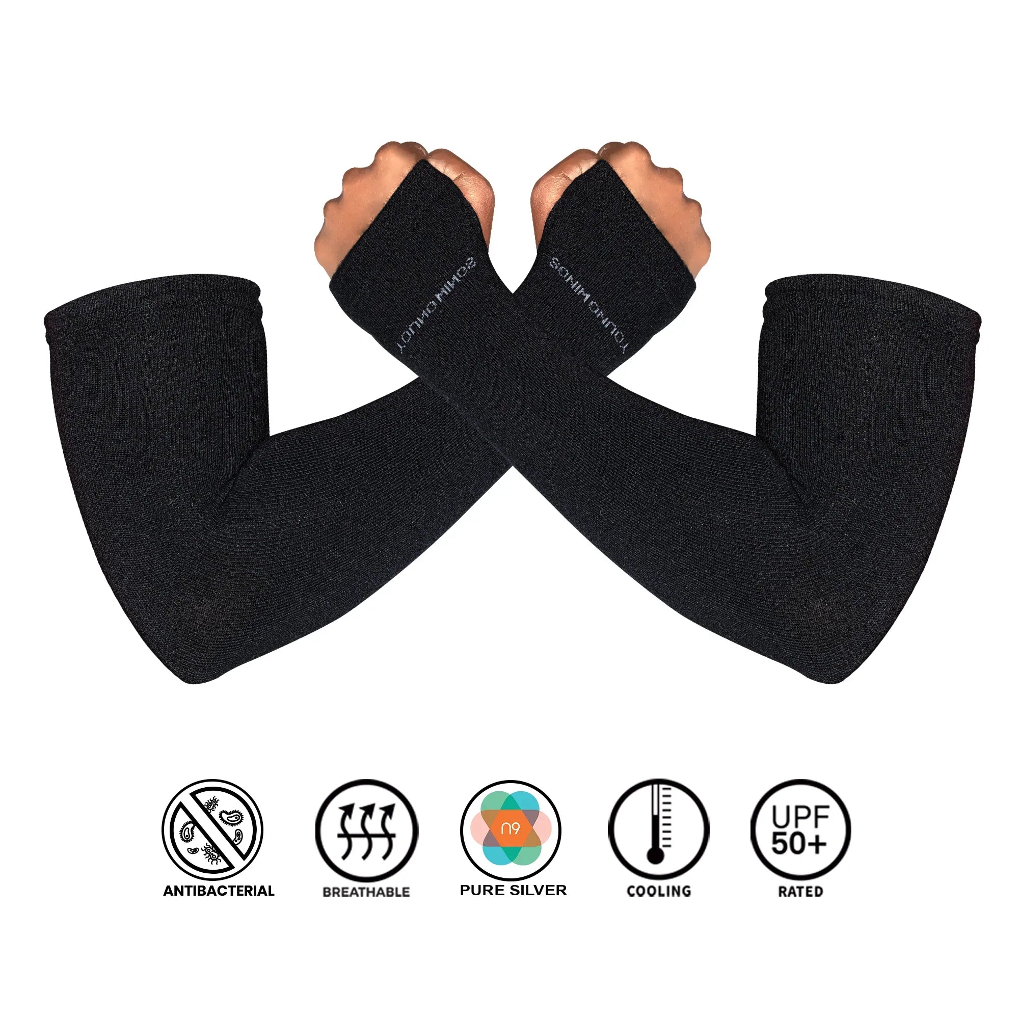 Antibacterial Arm Protectors for Men (Pack of 2 - Pairs, UPF 50+)