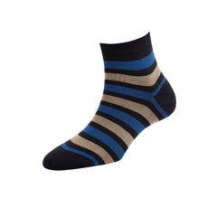 Women's Navy Stripe Ankle Socks