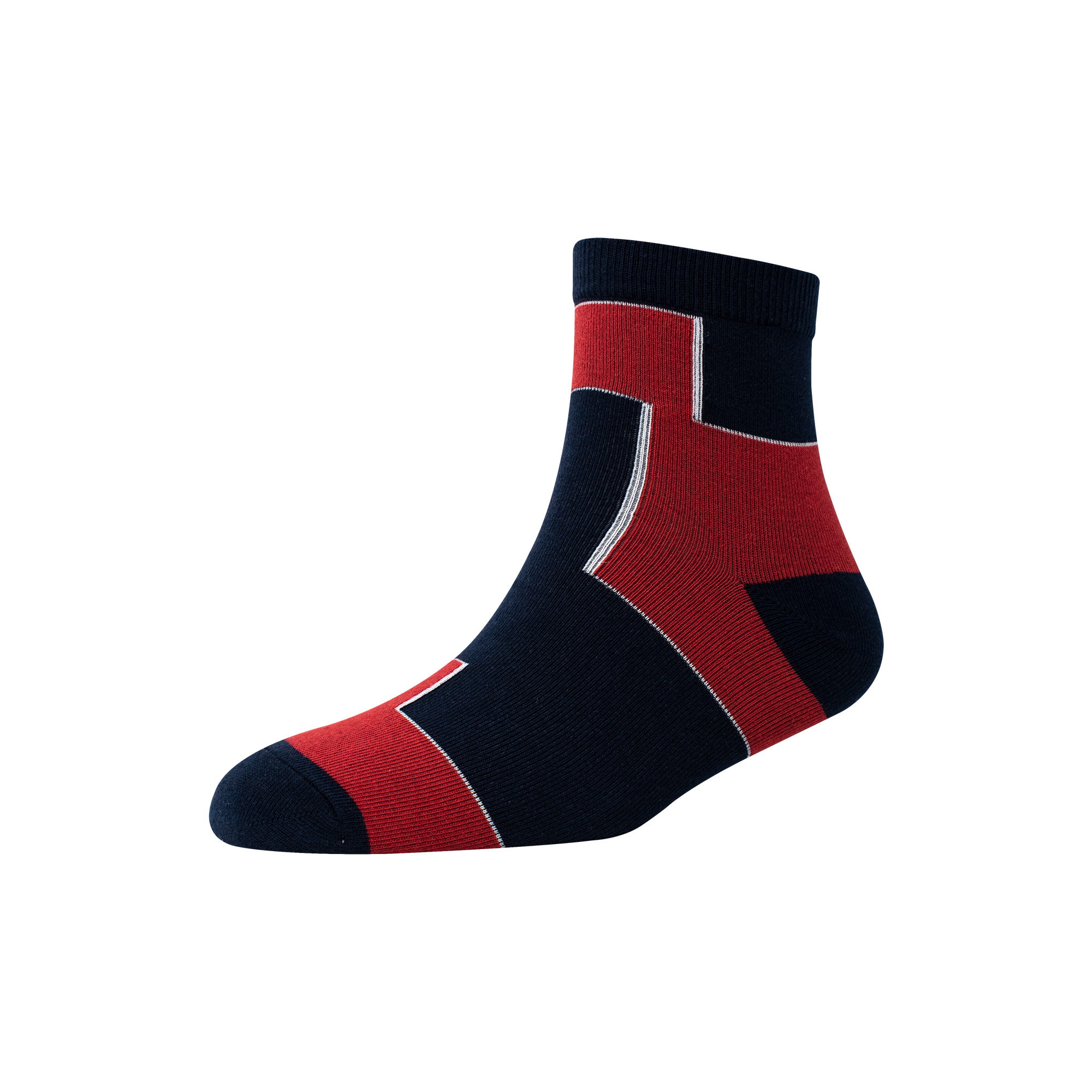 Men's YW-M1-248 Two Block Ankle Socks