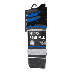 Men's FLP501 Pack of 5 Crew Socks - Value Pack