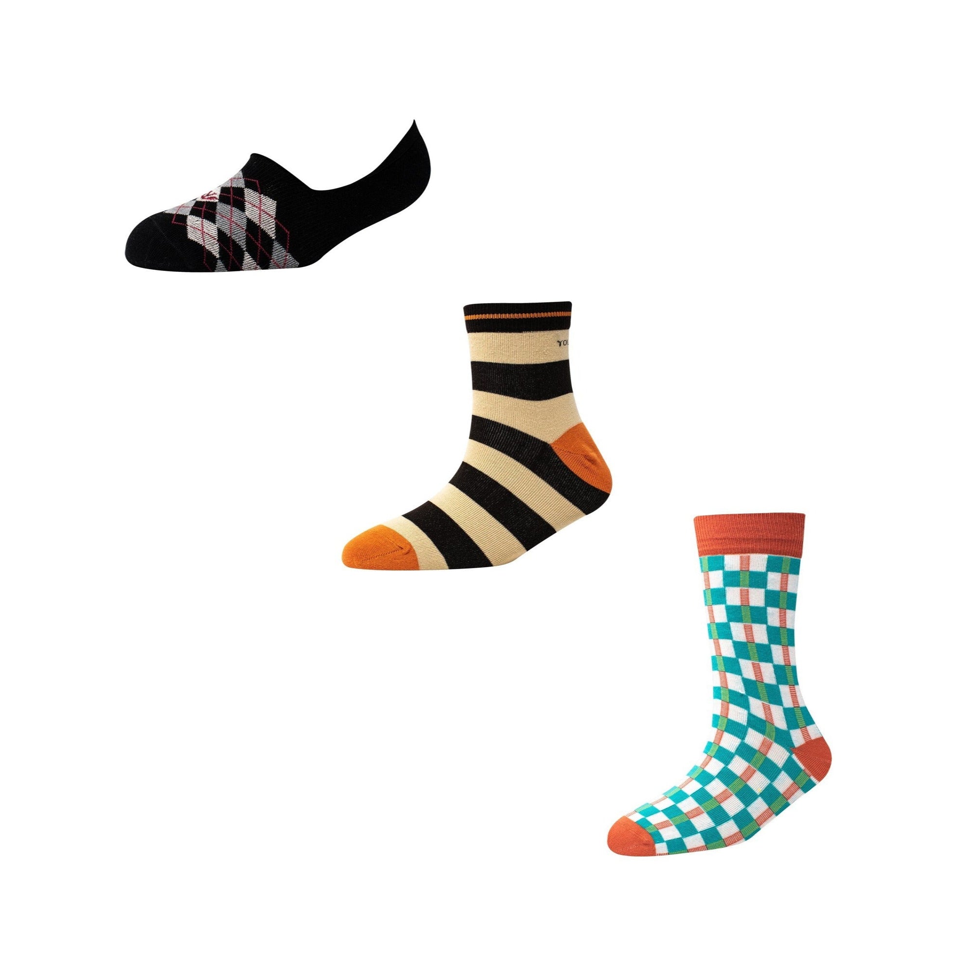 Men's MX03 Pack of 3 Assorted Socks