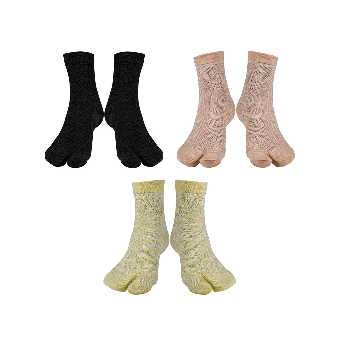 Young Wings Antibacterial Womens Cotton Thumb Ankle Socks WS1002 - Pack of 3