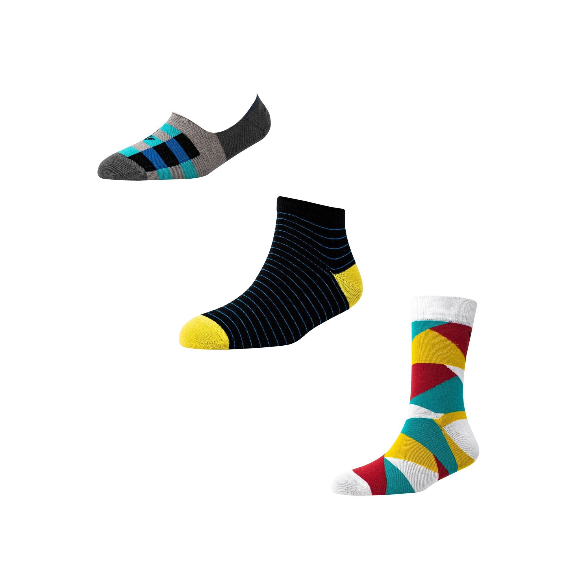 Men's MX04 Pack of 3 Assorted Socks
