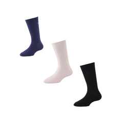 Men's FL013 Pack of 3 Cotton Solid Crew Socks