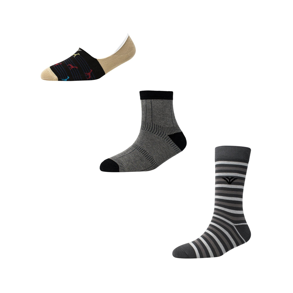 Men's MX05 Pack of 3 Assorted Socks