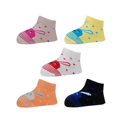 Kids Cotton Antibacterial Ankle length Socks - YW-ASP-8017 - Pack of 5 Pairs