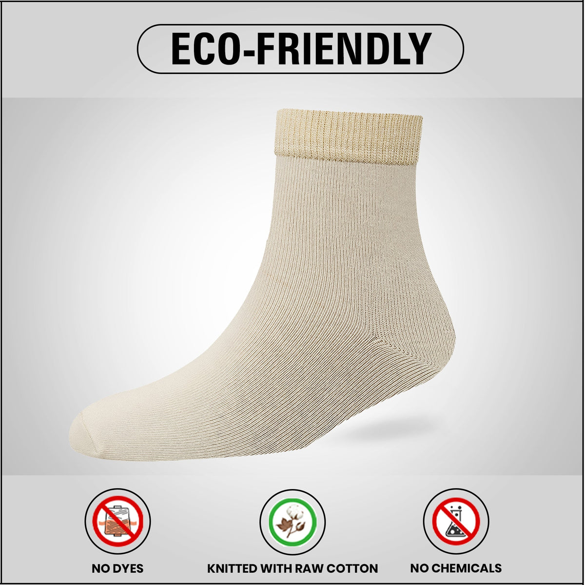 Young Wings Eco Friendly Ankle Terry Sports socks (Unisex) - Pack of 3