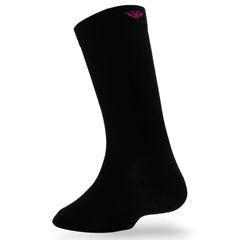 Young Wings Women's Black Colour Cotton Fabric Solid Full Length Socks - Pack of 5, Style no. W1-7003 N