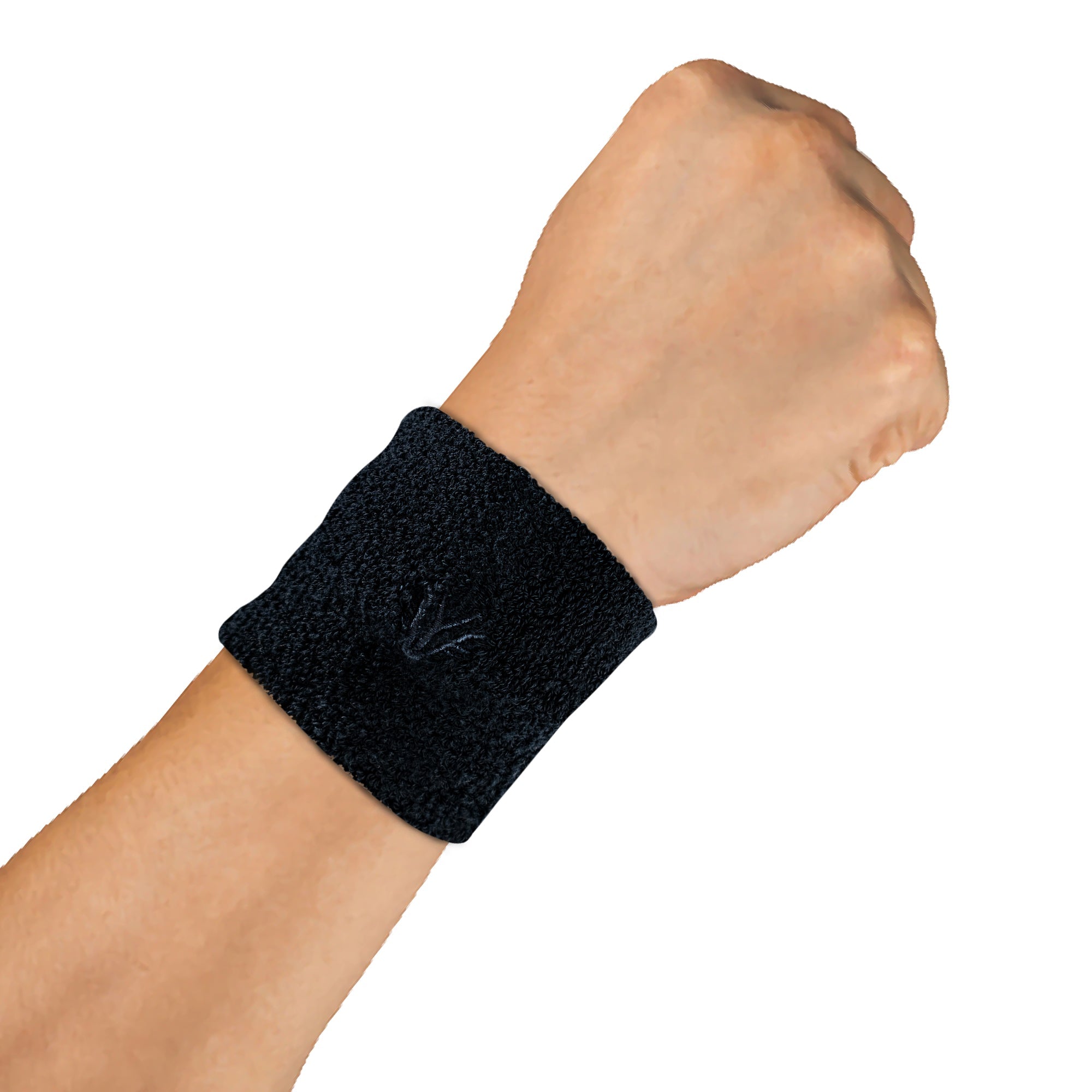 Cotton Wrist Band with Antibacterial and Moisture Wicking (Unisex) - Pack of 2 Pairs