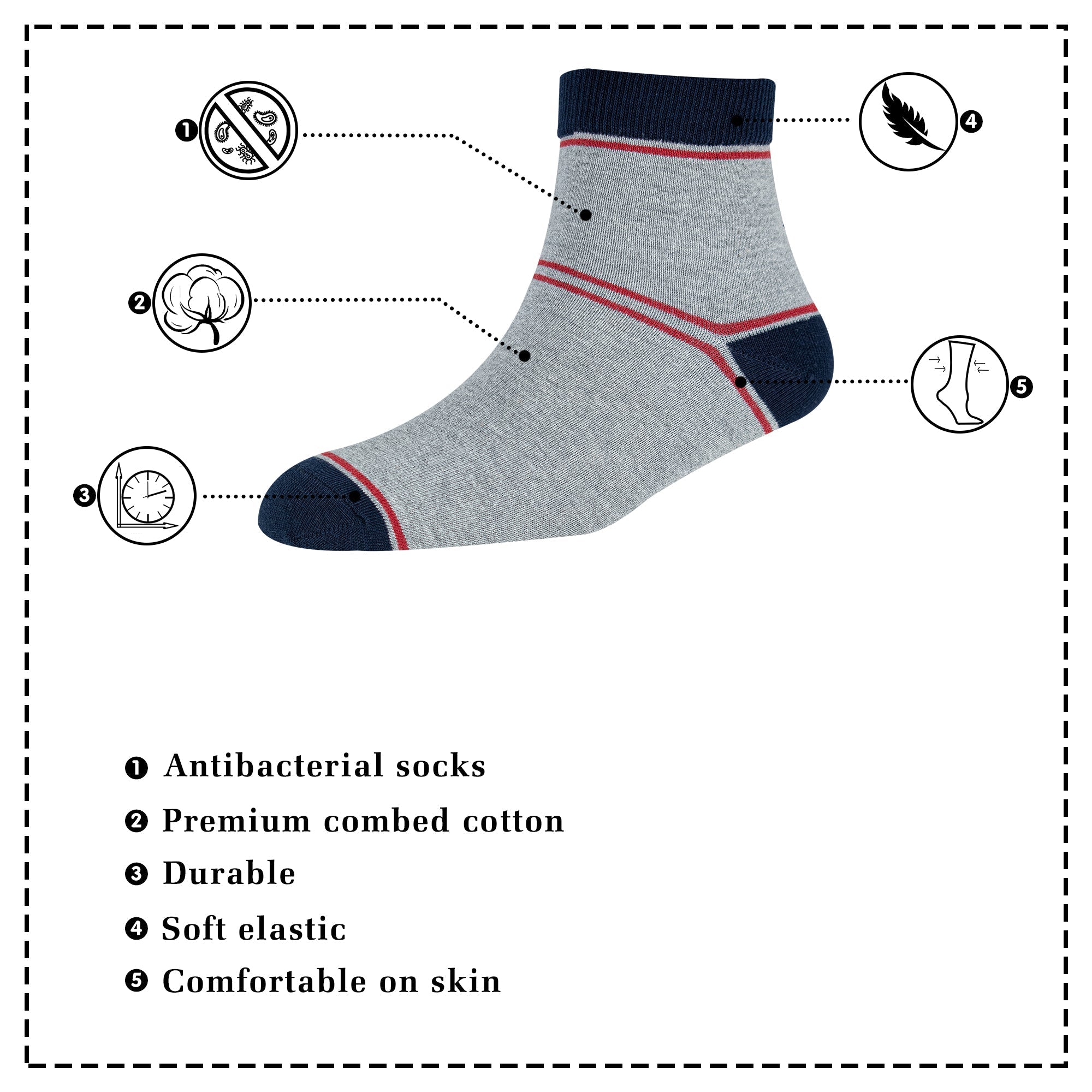Men's AL031 Pack of 3 Ankle Socks