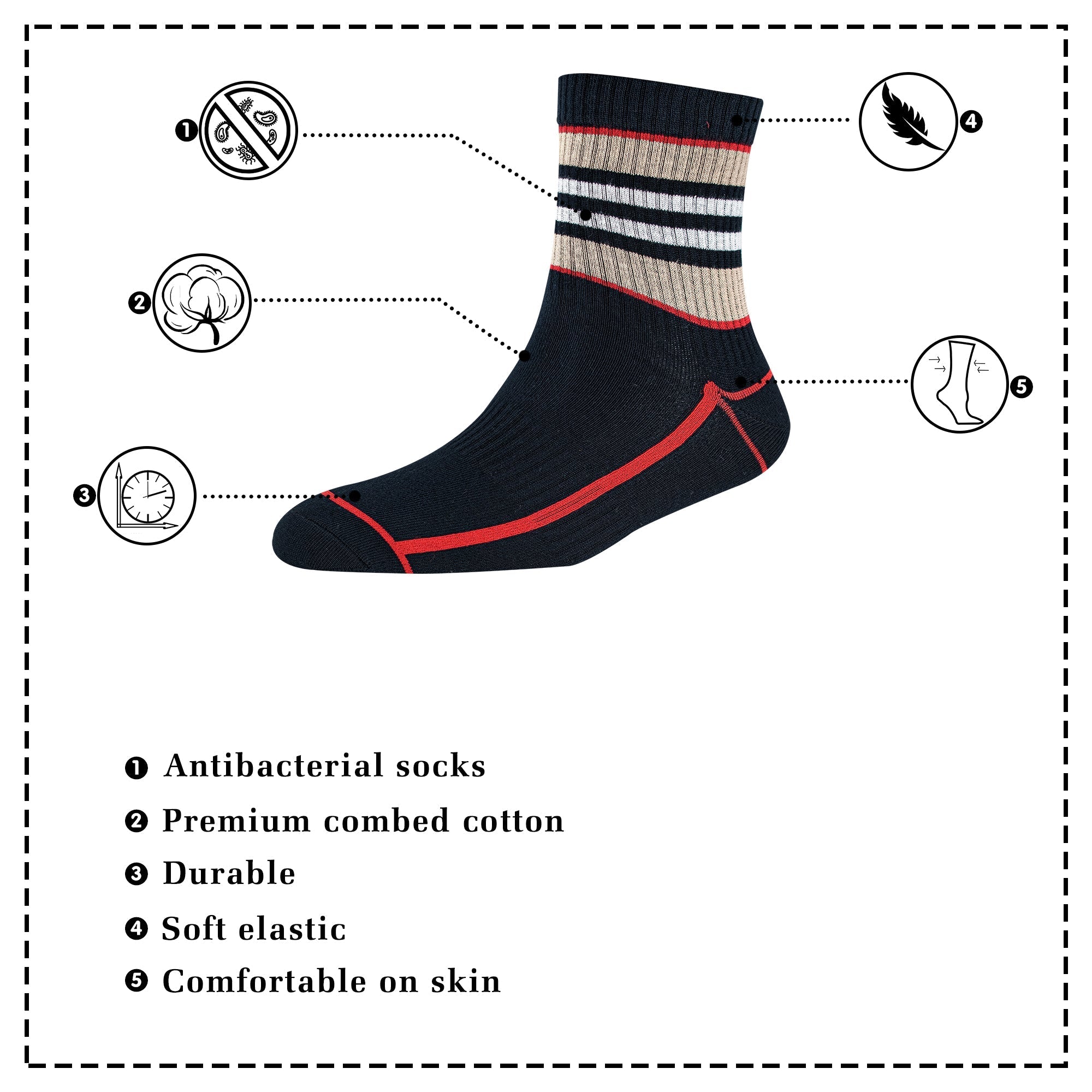 Men's AL032  Pack of 3 Ankle Socks