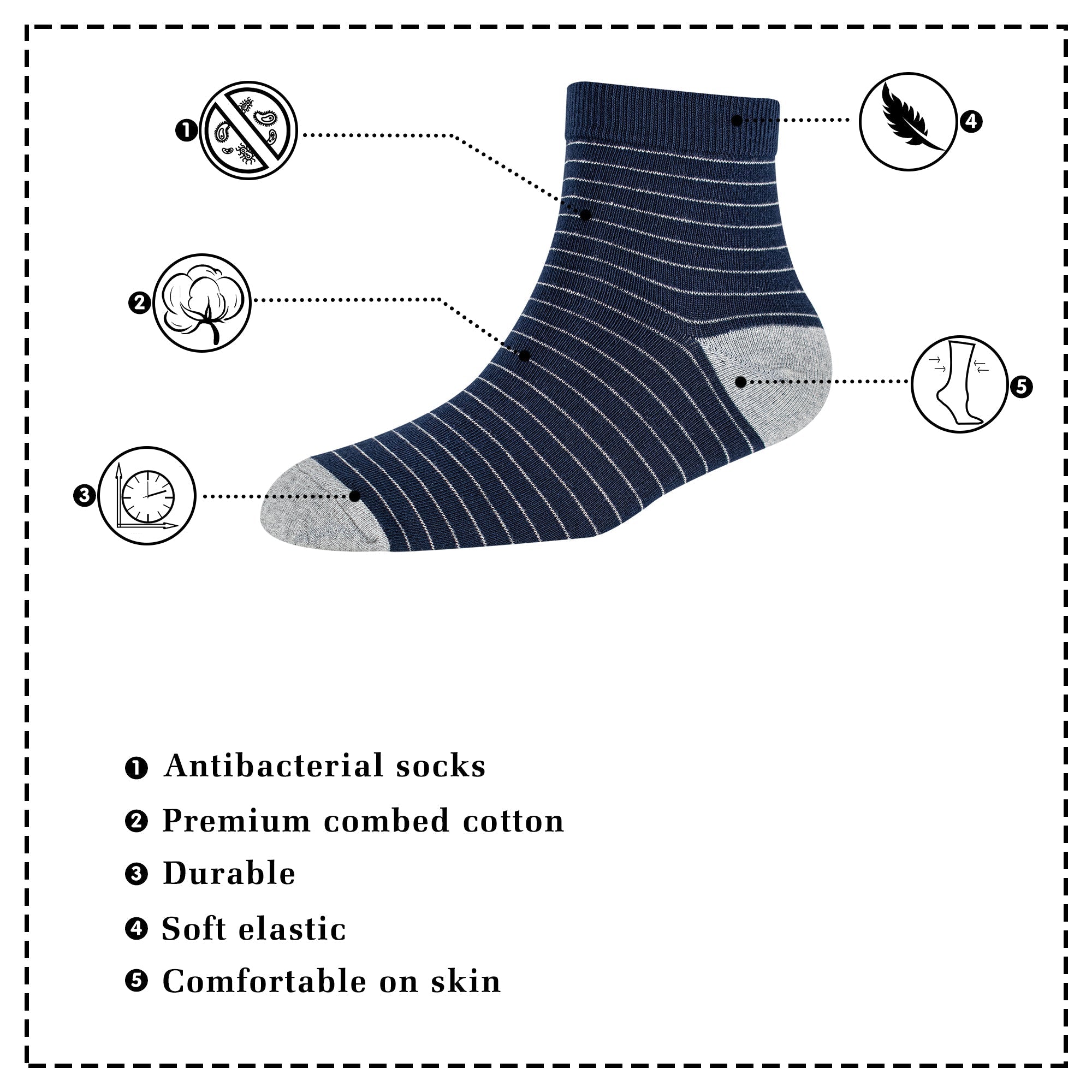 Men's AL037 Pack of 3 Ankle Socks