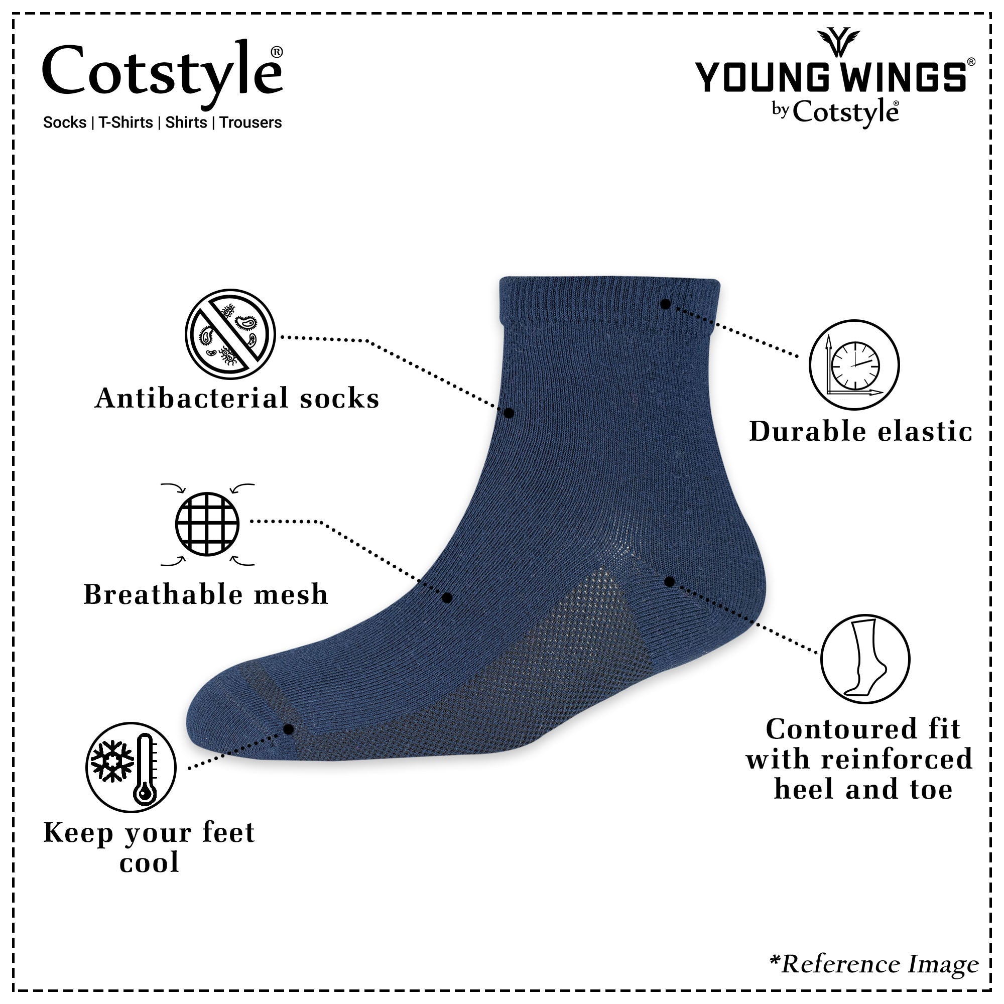 Men's YW-M1-2143 Summer Socks Ankle